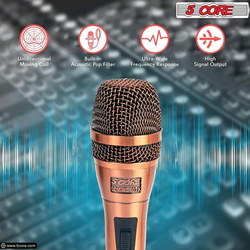 5Core XLR Mikrofon Dynamisch - Studio & Karaoke Gesangsmikrofon