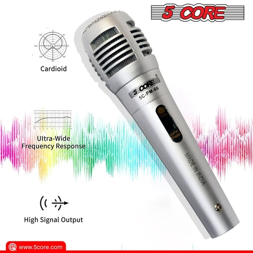 5Core XLR Mikrofon Dynamisch - Studio & Karaoke Gesangsmikrofon