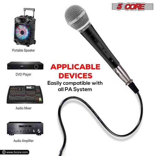 5Core XLR Mikrofon Dynamisch ND-58 - Karaoke & Studio Gesangsmikrofon