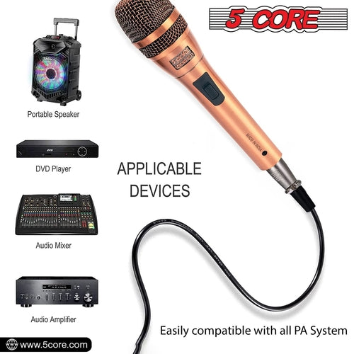 5Core XLR Mikrofon Dynamisch - Studio & Karaoke Gesangsmikrofon