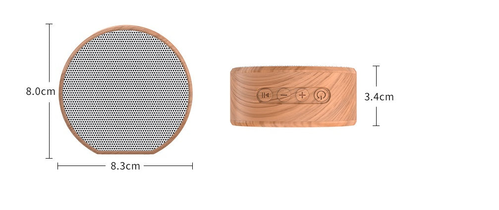 Mini Holz Bluetooth Lautsprecher Tragbar | Kabellos mit AUX & TF