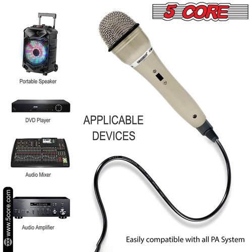 5Core XLR Handmikrofon Dynamisch PM 301 - Karaoke & Studio Gesangsmikrofon
