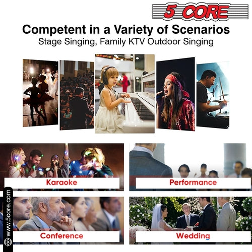 5Core XLR Handmikrofon Dynamisch PM 301 - Karaoke & Studio Gesangsmikrofon