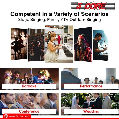 5Core XLR Mikrofon Dynamisch - Studio & Karaoke Gesangsmikrofon