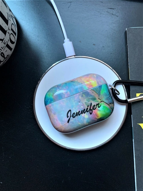 Custom AirPods Pro Case - Rainbow Cursive Design