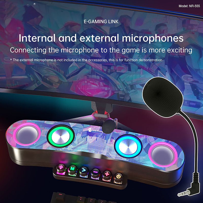 Gaming Bluetooth-Lautsprecher mit LED-Beleuchtung – Desktop Speaker